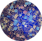 Brocade Kippah: Royal Blue Hawk Weed