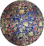 Brocade Kippah: Navy Blue Teasle