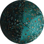 Brocade Kippah: Genoa Borage