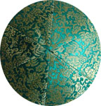 Brocade Kippah: Green Vines