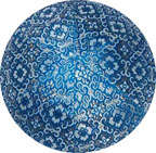 Brocade Kippah: Cerulean Blue