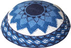 Knit Kippah: Blue Star
