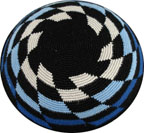 Knit Kippah: Stepping Blues
