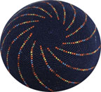 Knit Kippah: Spiral Blue