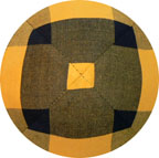 Plaid Kippah: Taxi Yellow & Black