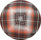 Plaid Kippah: Brown, Orange & White