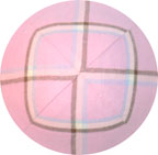 Plaid Kippah: Baby Pink, Brown & Baby Blue