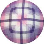 Plaid Kippah: Pink, Violet & White