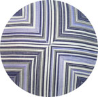 Plaid Kippah: Blue & Grey Stripes