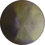 Raw Silk Kippah: Lemon & Royal Blue