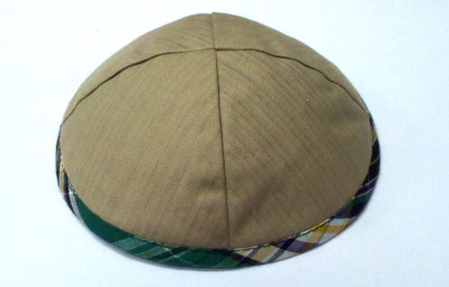 Cotton Suit Material with Plaid Trim