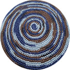 Navy Blue Kippah
